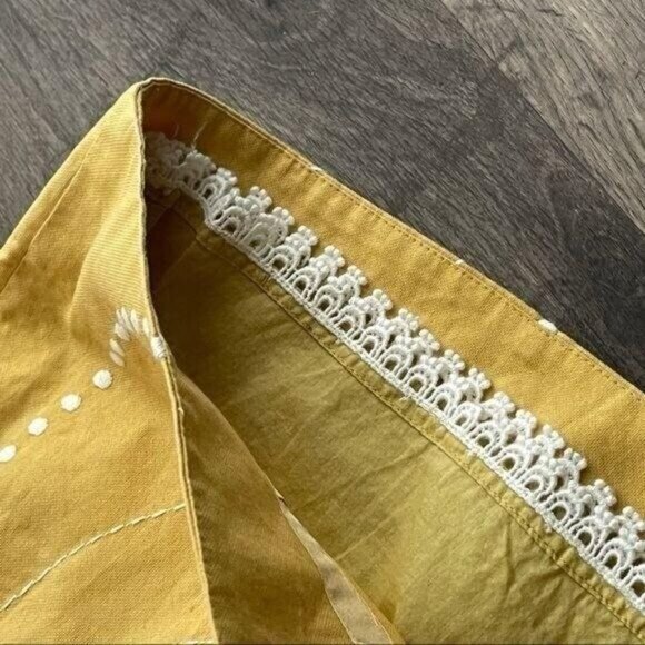 Floreat Yellow & White Embroidered Skirt Size 2 - Picture 5 of 9